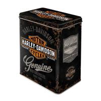 Harley Davidson logo opberg bewaarblik - metaal - 14 x 10 x 20 cm   -