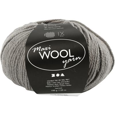 Creativ Company Wolgaren, l: 125 m, grijs, 100 gr/ 1 bol