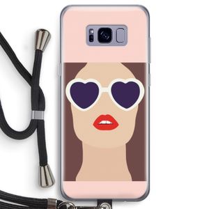 Red lips: Samsung Galaxy S8 Transparant Hoesje met koord