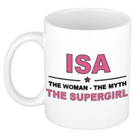 Isa The woman, The myth the supergirl cadeau koffie mok / thee beker 300 ml