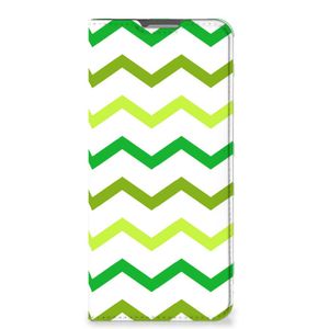 OPPO Reno8 Lite Hoesje met Magneet Zigzag Groen