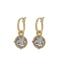 Biba Hang Oorbellen Goud met Swarovski Steentje Crystal