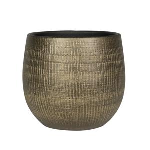 Ter Steege Plantenpot - modern design - goudkleurig - 20 x 22 cm - bloempot