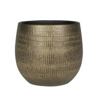 Ter Steege Plantenpot - modern design - goudkleurig - 20 x 22 cm - bloempot
