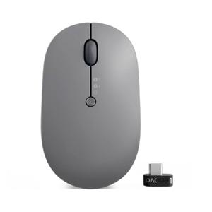 Lenovo Go Wireless Multi Device Muis Draadloos Optisch Grijs 3 Toetsen 2400 dpi