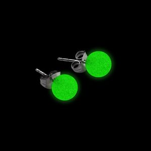 "Glow in the Dark" Ear Studs Chirurgisch staal 316L/Acryl Oorbellen