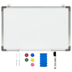 Whiteboard magnetisch 50x35 cm staal wit