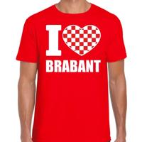 T-shirt I love Brabant - voor heren - rood - Brabrantse shirts / outfit - Carnaval kleding