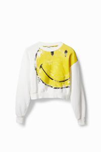 Cropped sweatshirt Smiley® - WHITE - L