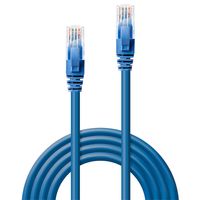 LINDY 48016 RJ45 Netwerkkabel, patchkabel CAT 6 U/UTP 0.50 m Blauw 1 stuk(s) - thumbnail