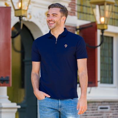 Heren Polo Zuidland - Donkerblauw Melange