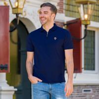 Heren Polo Zuidland - Donkerblauw Melange Heren Polo Zuidland - Donkerblauw Melange