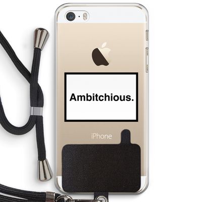 Ambitchious: iPhone 5 / 5S / SE Transparant Hoesje met koord