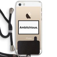 Ambitchious: iPhone 5 / 5S / SE Transparant Hoesje met koord