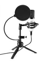 Vonyx CM300W USB studio microfoon met popfilter - Wit - thumbnail
