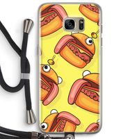 Hamburger: Samsung Galaxy S7 Edge Transparant Hoesje met koord Hamburger: Samsung Galaxy S7 Edge Transparant Hoesje met koord