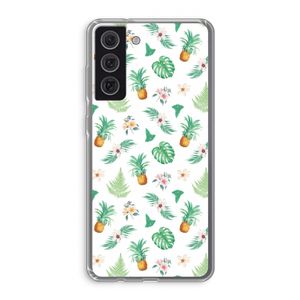 Ananas bladeren: Samsung Galaxy S21 FE Transparant Hoesje