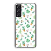 Ananas bladeren: Samsung Galaxy S21 FE Transparant Hoesje