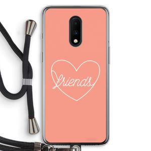 Friends heart: OnePlus 7 Transparant Hoesje met koord