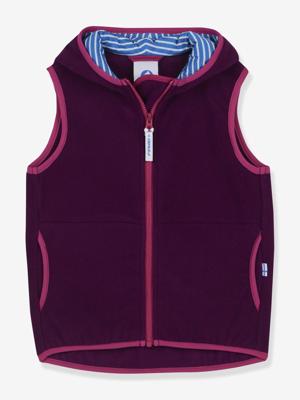 Fleece kindervest POPPELI FINKID, zip-in binnenjas paars