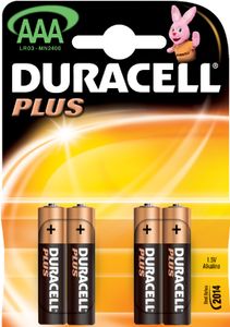 Duracell Batterijen Plus Power, Alkaline, 4 x AAA