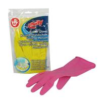 Multy rubberen huishoudhandschoenen m geel Multy rubberen huishoudhandschoenen m geel