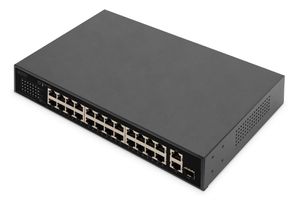 Digitus DN-95356 netwerk-switch Gigabit Ethernet (10/100/1000) Power over Ethernet (PoE) 1U Zwart