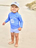 Badpak baby T-shirt anti-UV + shorty blauw