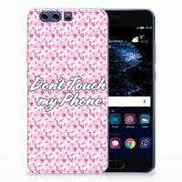 Huawei P10 Plus Silicone-hoesje Flowers Pink DTMP