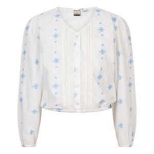 Indian Blue Jeans Meisjes shirt festival broderie - Wit