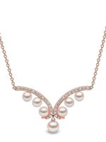 Yoko London collier en or rose 18ct pavé de diamants - thumbnail