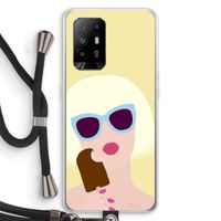 Ice cream: Oppo A95 5G Transparant Hoesje met koord