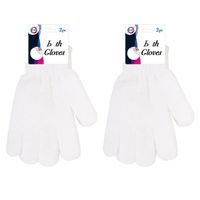 4x stuks Scrub washandjes/was handschoenen wit