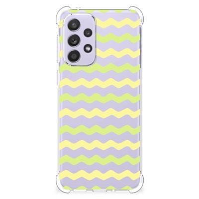 Samsung Galaxy A33 Doorzichtige Silicone Hoesje Waves Yellow Samsung Galaxy A33 Doorzichtige Silicone Hoesje Waves Yellow