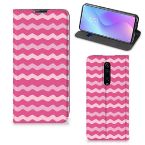 Xiaomi Mi 9T Pro Hoesje met Magneet Waves Pink