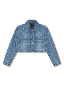 Givenchy Kids veste en jean à coupe courte - Bleu