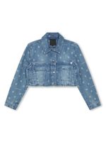 Givenchy Kids veste en jean à coupe courte - Bleu - thumbnail