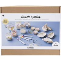 Creativ Company Groepsset kaarsen maken, kaarsenhouders voor theelichtjes, 1 doos