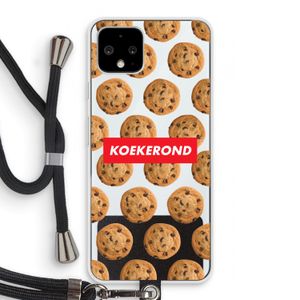 Koekerond: Pixel 4 Transparant Hoesje met koord