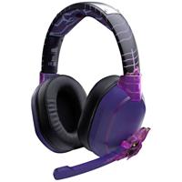 Lexip X TSUME Naruto Shippuden Headset 1 Over Ear headset Gamen Kabel, Bluetooth Stereo Zwart/lila Headset, Volumeregeling, Microfoon uitschakelbaar (mute)