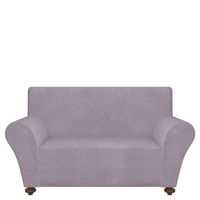 vidaXL Stretch meubelhoes voor bank grijs polyester jersey - thumbnail