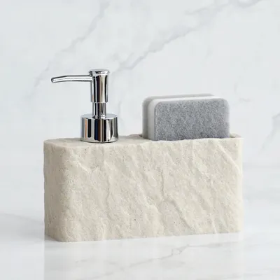 StoneTouch Zeepdispenser met Sponshouder