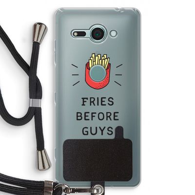 Fries before guys: Sony Xperia XZ2 Compact Transparant Hoesje met koord