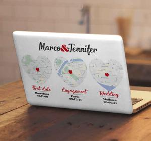 Laptopsticker speciale momenten locaties