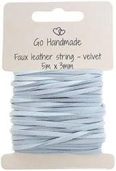 Go Handmade Velvet Koord 5m x 3mm 56 Light Blue