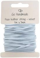 Go Handmade Velvet Koord 5m x 3mm 56 Light Blue