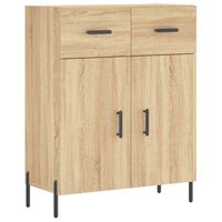 vidaXL Dressoir 69,5x34x90 cm bewerkt hout sonoma eikenkleurig