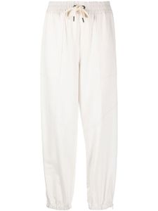 Brunello Cucinelli pantalon de jogging à lien de resserrage - Blanc