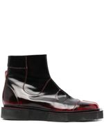 Henrik Vibskov bottines Enzo en cuir - Rouge - thumbnail