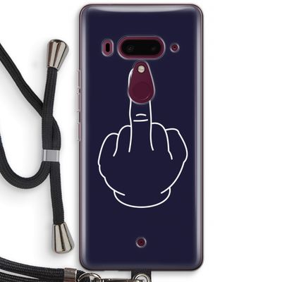 F**k U: HTC U12+ Transparant Hoesje met koord